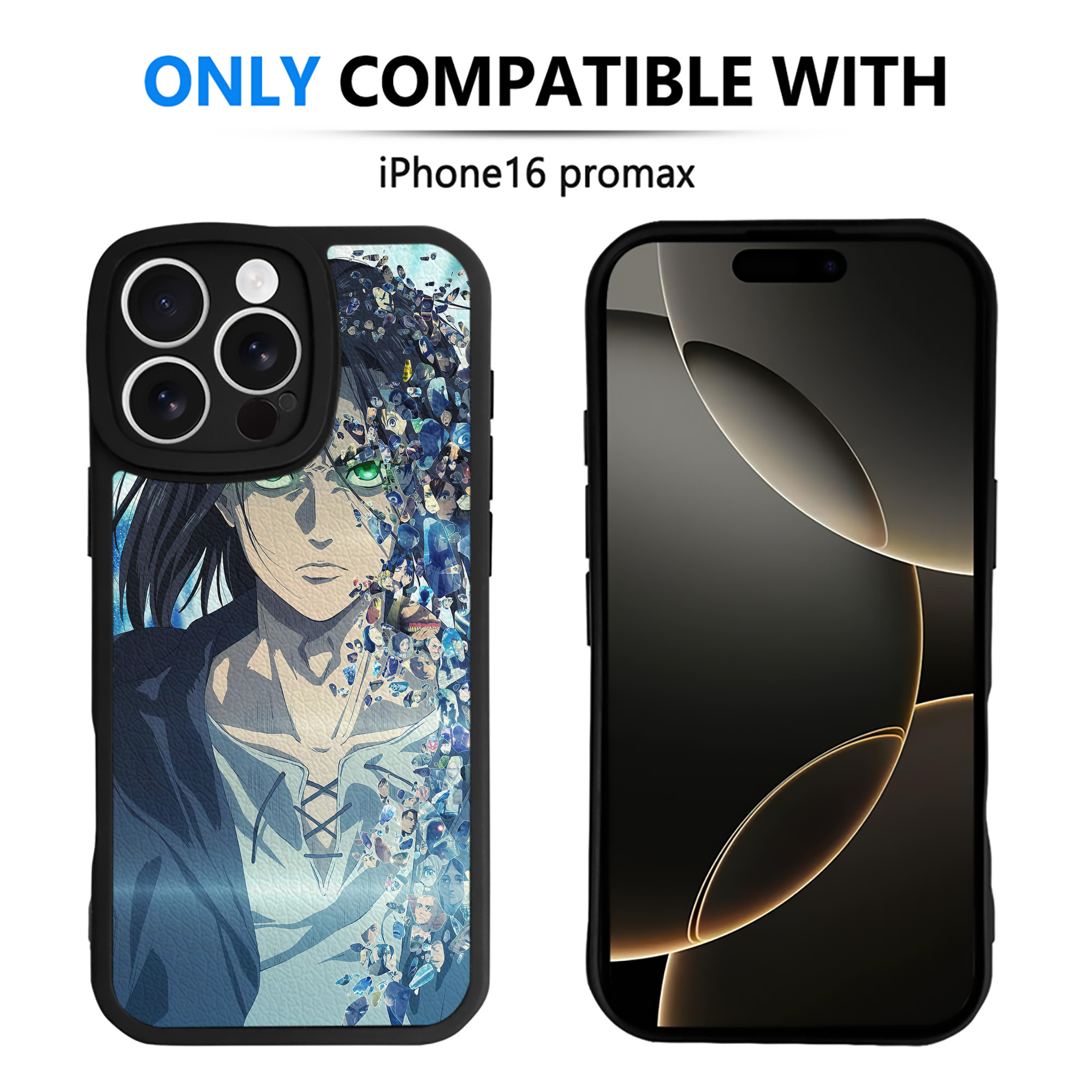 （画像用） 進撃の巨人 Attack on Titan 【iPhone 16シリーズ対応】シリコンスマホケース（レザー調） 材質：シリコン